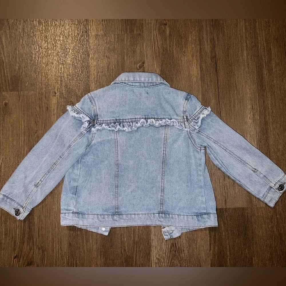 Denim Ruffle Mud Pie Jacket - Picture 2 of 3